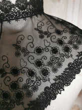 Load image into Gallery viewer, Edwardian Black Lace Collar