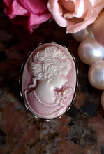 Load image into Gallery viewer, Pink Camea brooch
