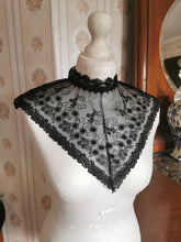 Load image into Gallery viewer, Edwardian Black Lace Collar
